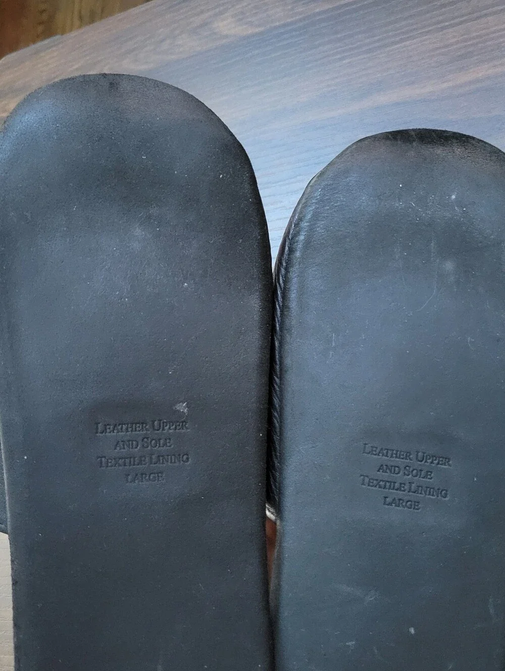 Penhaligon's Leather Slip On Bedroom Slippers Mens Size Large Comfort Luxury